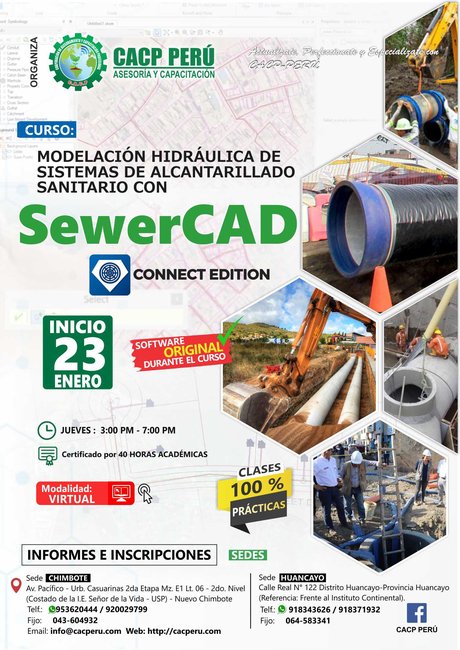 Modelación Hidráulica De Sistemas De Alcantarillado Sanitario Con Sewercad Connect Edition. 2019 - 2