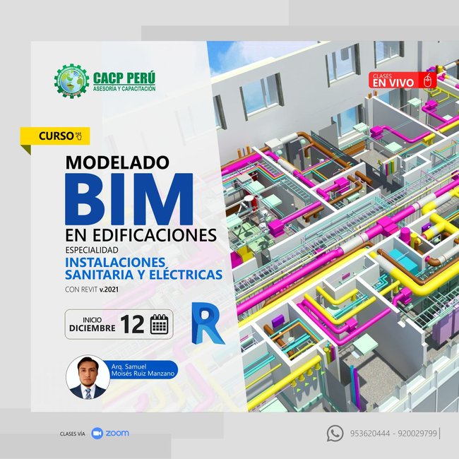 Modelado Bim En Edificaciones Especialidad Instalaciones Sanitarias Y Eléctricas Con Revit V.2021. 2021 - 2