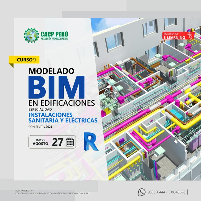 Modelado Bim En Edificaciones Especialidad Instalaciones Sanitarias Y Eléctricas Con Revit V.2021. 2022 - 2 - E-Learning