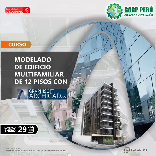 Modelado De Conjunto Habitacional De 8 Bloques De 12 Pisos 2023 - 1 -E-Learning