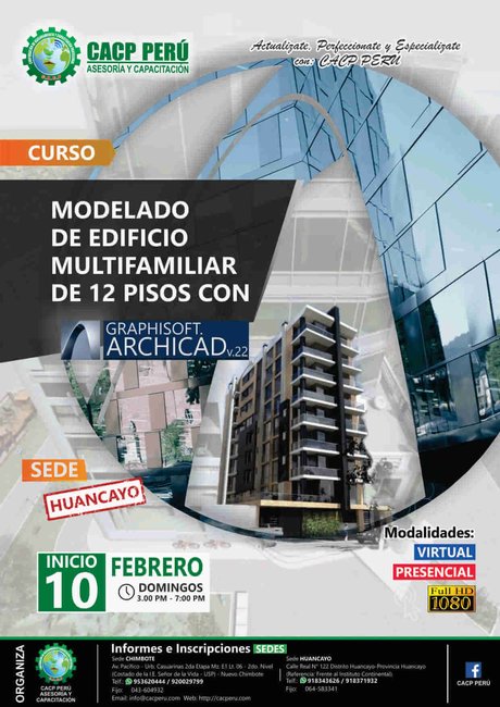 Modelado De Edificio Multifamiliar De 12 Pisos Con Archicad V22. 2019 - 1