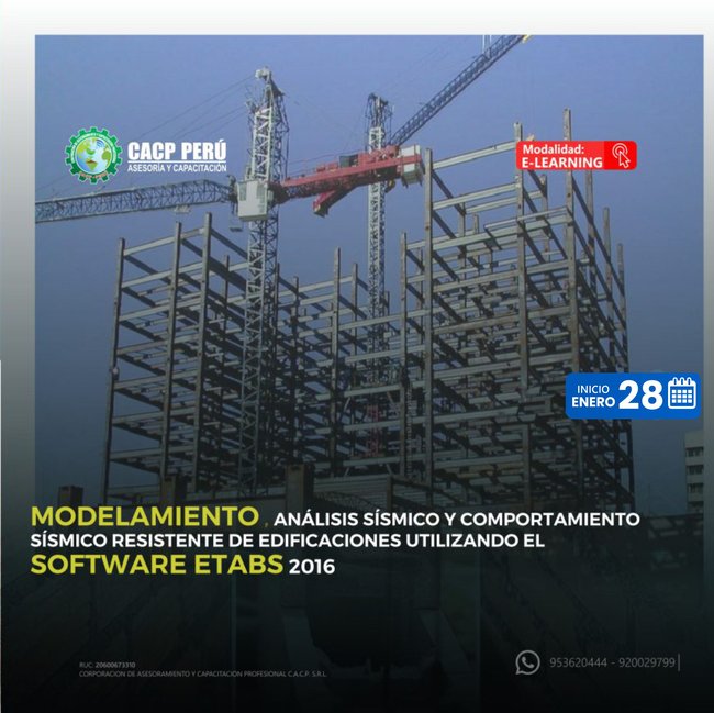 Modelamiento, Análisis Sísmico Y Comportamiento Sísmico Resistente De Edificaciones Utilizando El Software Etabs 2016 2023 - 2 E-Learning