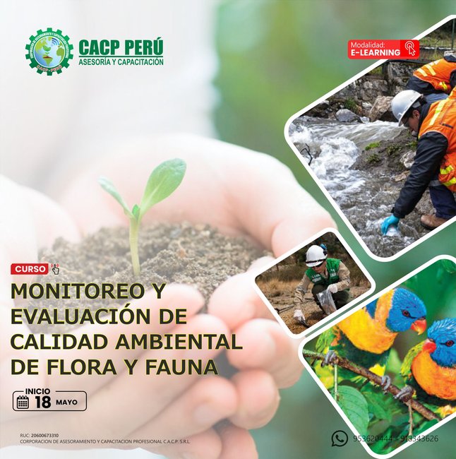 Monitoreo Y Evaluación De La Calidad Ambiental De Flora Y Fauna 2024 - 1 E-Learning