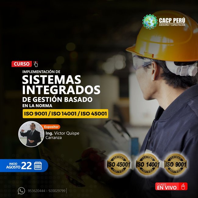 Implementación De Sistemas Integrados De Gestión Basado En La Norma Iso 9001 /Iso 14001/Iso 45001. 2021 - 2
