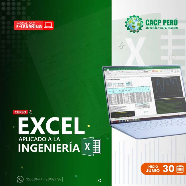 Ms Excel Aplicado A La Ingeniería 2024 - 2 E-Learning