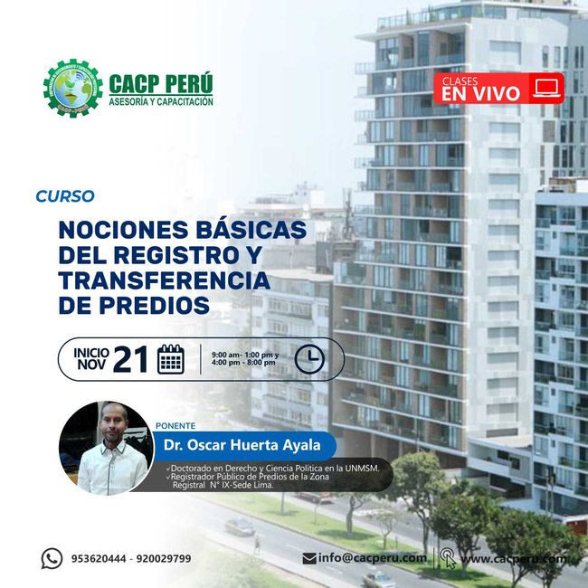 Nociones Básicas Del Registro Y Transferencia De Predios. 2020 - 2