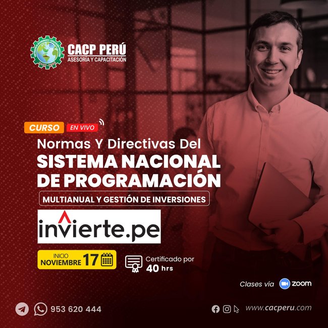 Normas Y Directivas Del Sistema Nacional De Programación Multianual Y Gestión De Inversiones Invierte.Pe. 2024 - 2