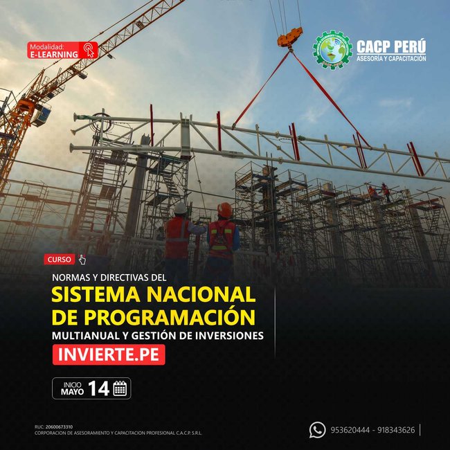 Normas Y Directivas Del Sistema Nacional De Programación Multianual Y Gestión De Inversiones Invierte.Pe. 2022 - 1 - E-Learning