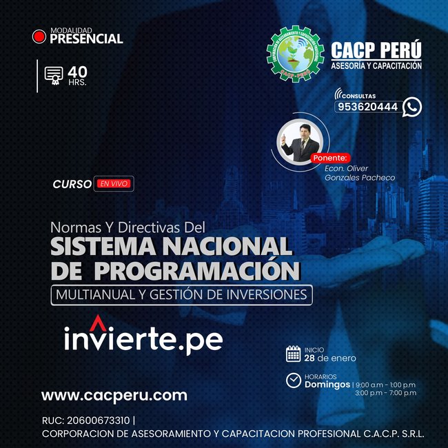 Normas Y Directivas Del Sistema Nacional De Programación Multianual Y Gestión De Inversiones 2024 - 1