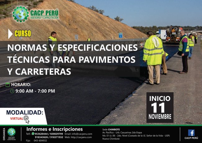 Normas Y Especificaciones Técnicas Para Pavimentos Y Carreteras. 2018 -2