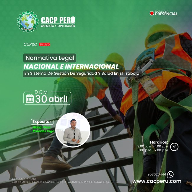Normativa Legal Nacional E Internacional En Sistema De Gestión De Seguridad Y Salud En El Trabajo 2023 - 1