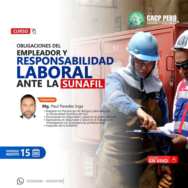 Obligaciones Del Empleador Y Responsabilidad Laboral Ante La Sunafil. 2021 - 1