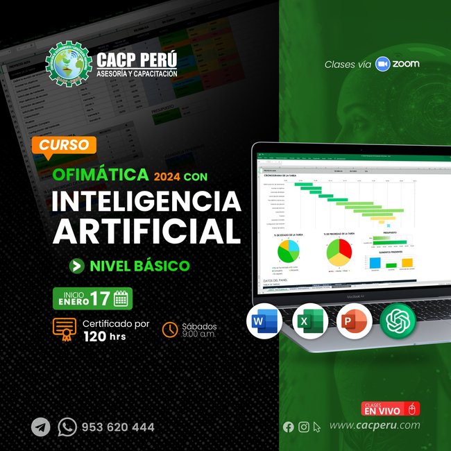 Ofimática 2024 con Inteligencia Artificial - Nivel básico. 2026-1-O