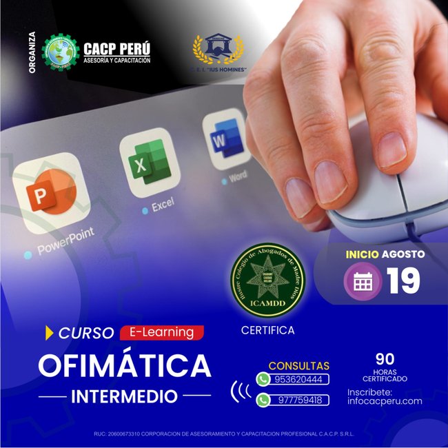 Ofimática Empresarial Nivel Intermedio 2023-2 E-Learning