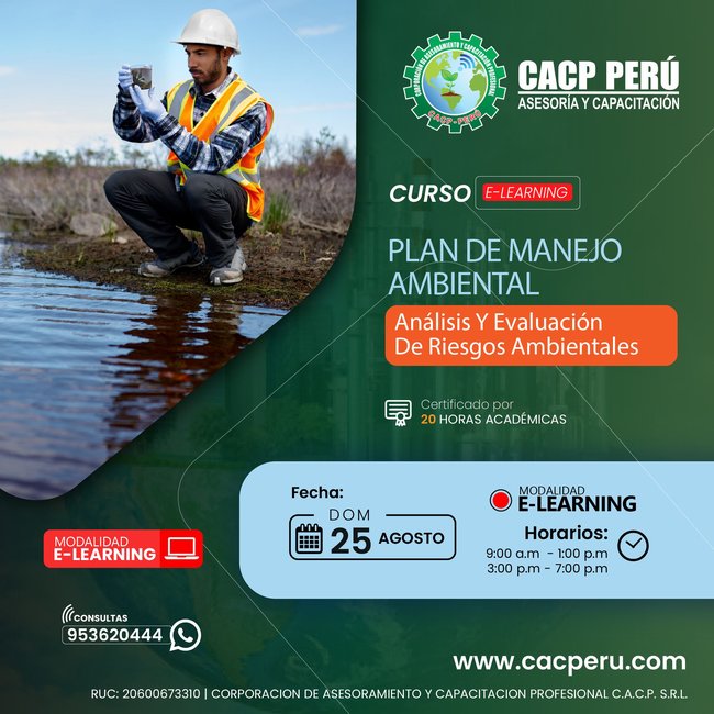 Plan De Manejo Ambiental Y Análisis Y Evaluación De Riesgos Ambientales 2024 - 2 E-Learning