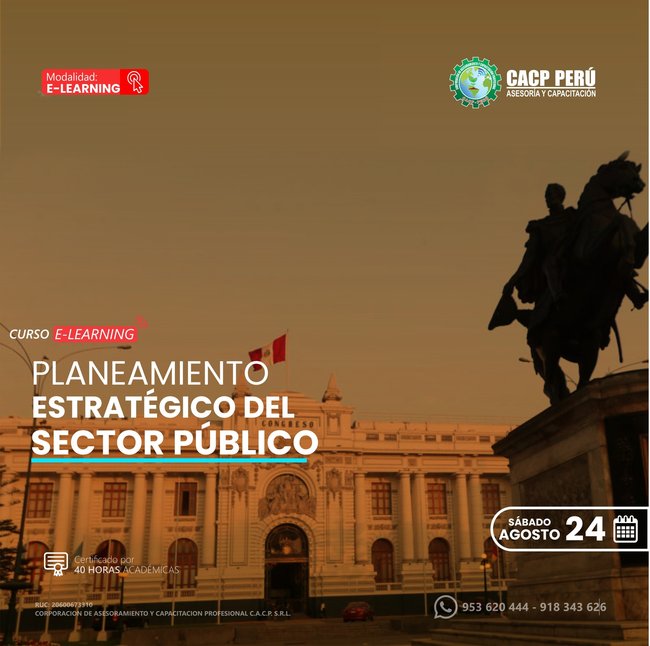 Planeamiento Estratégico En El Sector Público 2024 - 2 E-Learning
