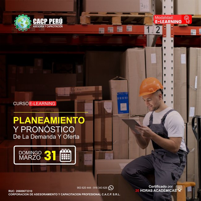 Planeamiento Y Pronóstico De La Demanda Y Oferta 2024 - 1 E-Learning