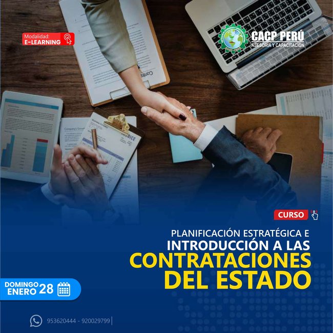 Planificación Estratégica E Introducción A Las Contrataciones Del Estado. 2023 - 2.2 E-Learning