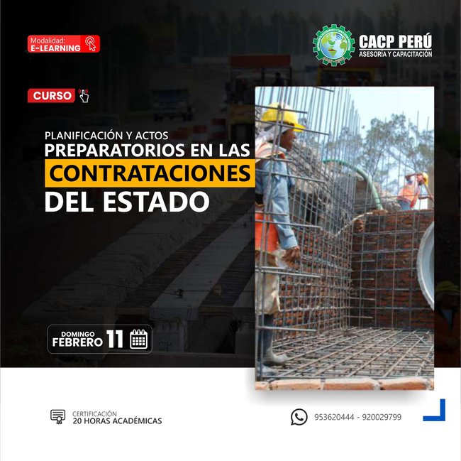 Planificación Y Actos Preparatorios En Las Contrataciones Del Estado. 2023 - 2.2 E-Learning