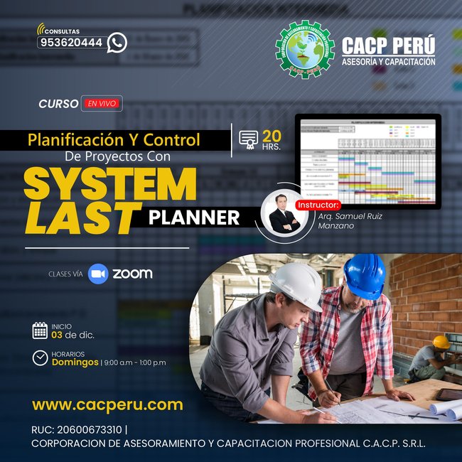 Planificación Y Control De Proyectos Con System Last Planner 2023 - 2