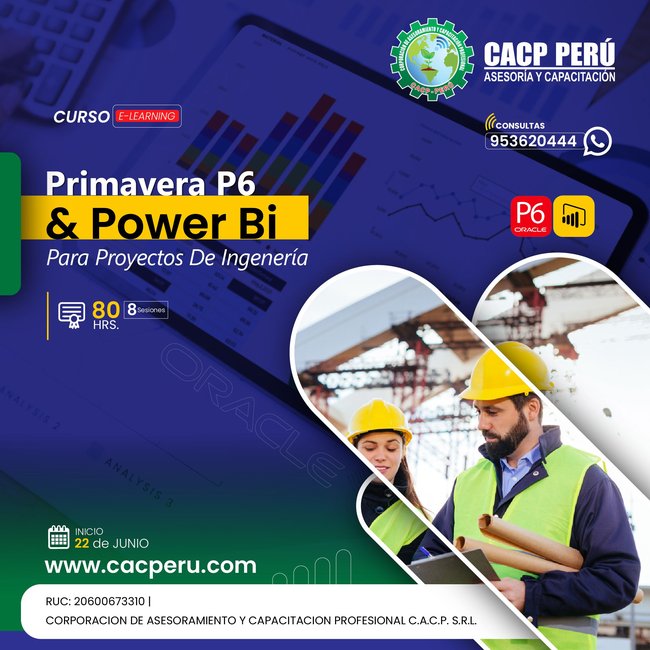Primavera P6 Y Power Bi Para Proyectos De Ingeneria 2024 - 2 E-Learning