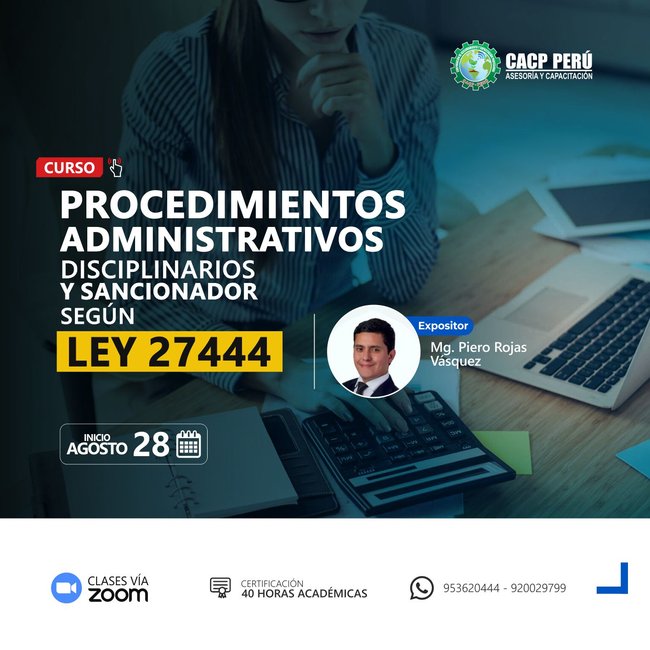 Procedimientos Administrativos Disciplinarios Y Sancionador Según Ley 27444. 2021 - 1