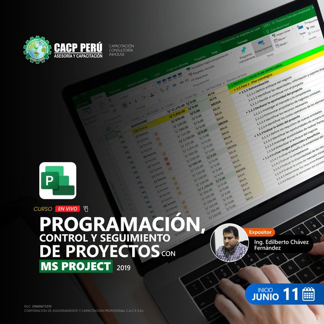 Programación, Control Y Seguimiento De Proyectos Con Ms Project 2019. 2022 - 3