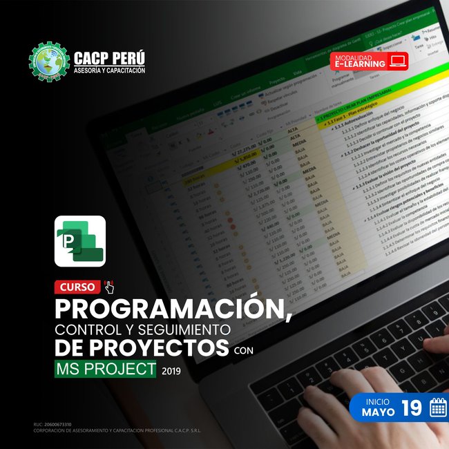 Programación, Control Y Seguimiento De Proyectos Con Ms Project 2019 2023-2.2 E-Learning