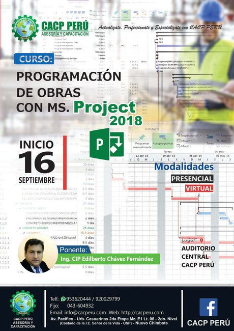 Programación De Obras Con Ms. Project 2018 - 2018 - I