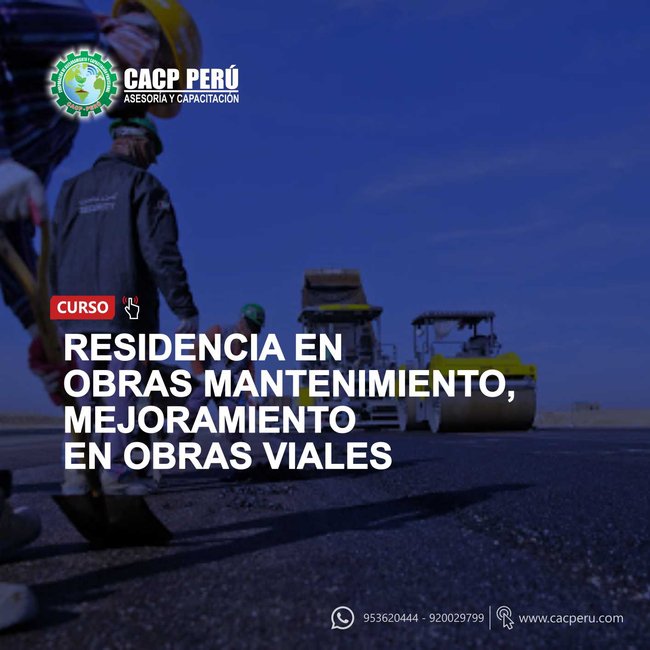 Residencia En Obras Mantenimiento, Mejoramiento En Obras Viales. 2020 - 2 - Virtual