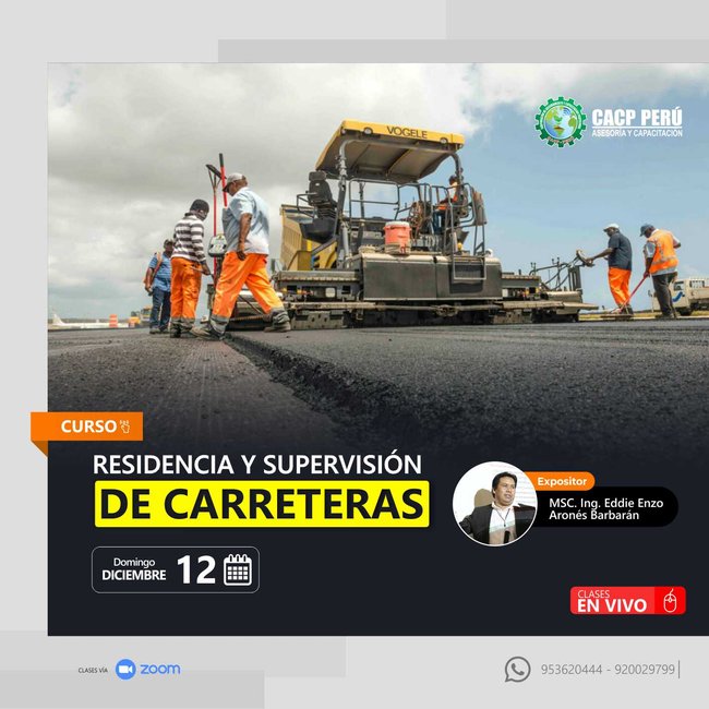 Residencia Y Supervisión De Carreteras. 2021 - 2