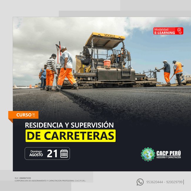 Residencia Y Supervisión De Carreteras. 2022 - 1 - E-Learning