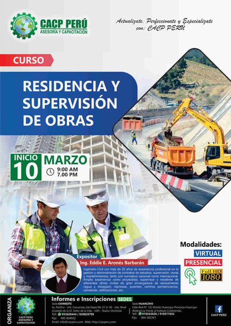 Residencia Y Supervisión De Obras. 2018 - 2