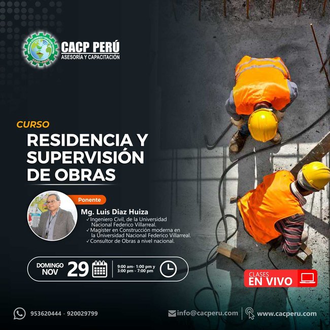 Residencia Y Supervisión De Obras. 2020 - 2