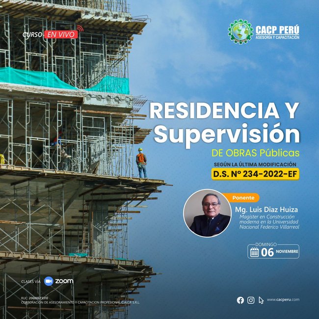 Residencia Y Supervisión De Obras Públicas. 2022 - 2