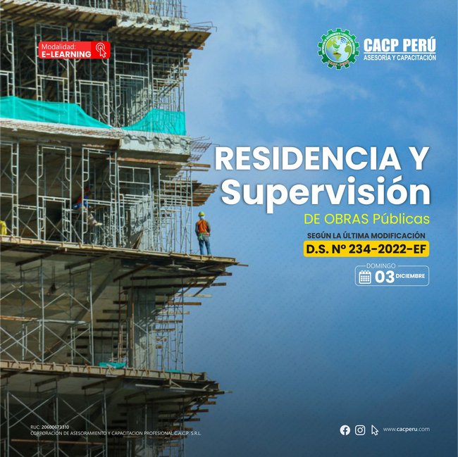 Residencia Y Supervisión De Obras Públicas 2023 - 2.2 E-Learning