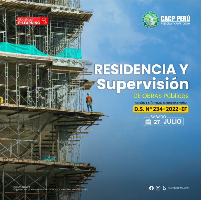 Residencia Y Supervisión De Obras Públicas 2024 - 2 E-Learning