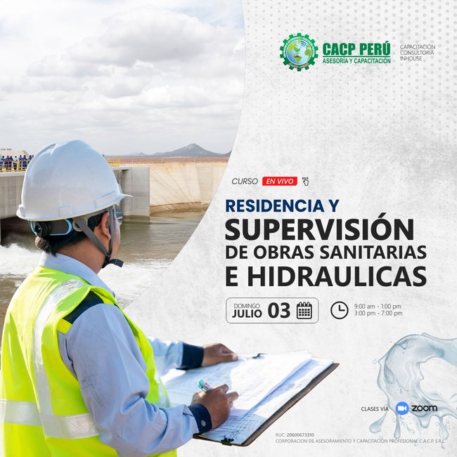 Residencia Y Supervisión De Obras Sanitarias E Hidraulicas. 2022 - 1