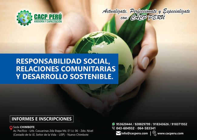 Responsabilidad Social, Relaciones Comunitarias Y Desarrollo Sostenible. 2018 - 1