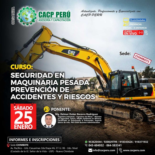 Seguridad En Maquinaria Pesada – Prevención De Accidentes Y Riesgos. 2019 - 2