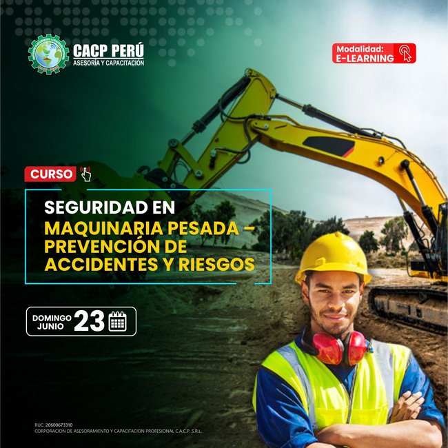 Seguridad En Maquinaria Pesada - Prevencion De Accidentes Y Riesgos 2024 - 1 E-Learning