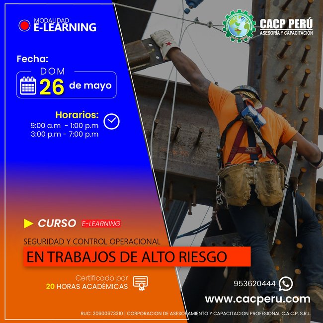 Seguridad Y Control Operacional En Trabajos De Alto Riesgo 2024 - 1.2 E-Learning
