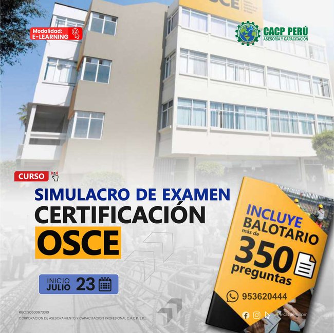 Simulacro De Examen De Certificación Osce 2023 - 02 E-Learning