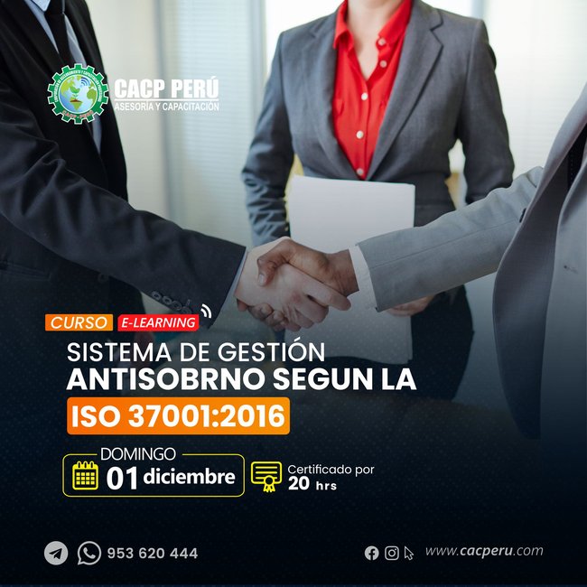 Sistema De Gestion Antisoborno Segun La Iso 37001:2016 2024 - 1.2 E-Learning