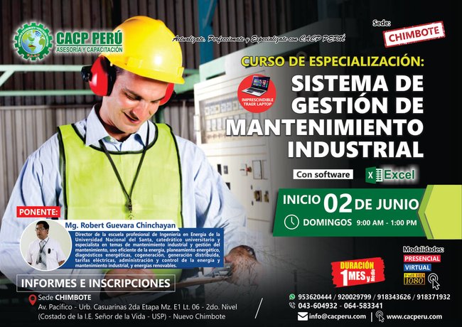 Sistema De Gestión De Mantenimiento Industrial. 2019 - Chimbote
