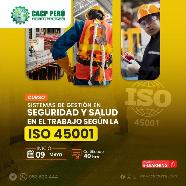 Sistema de gestión en seguridad y salud en el trabajo según la ISO 45001:2018. 2026-1.2 E