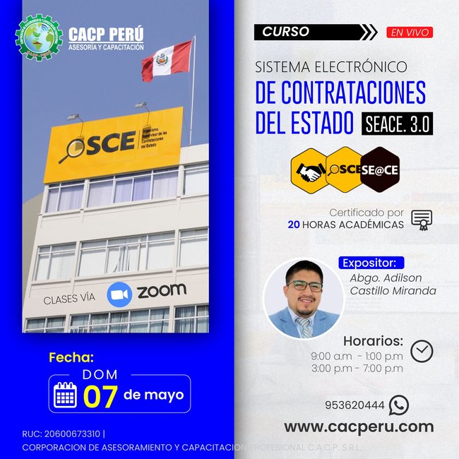 Sistema Electrónico De Contrataciones Del Estado - Seace. 3.0 2023 - 1