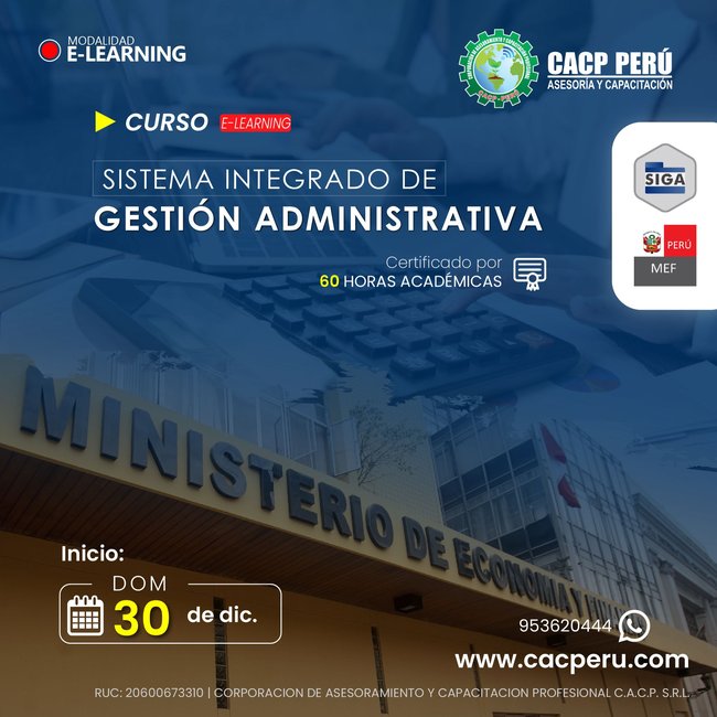 Sistema Integrado De Gestión Administrativa - Siga -Mef 2023-2.2 E-Learning