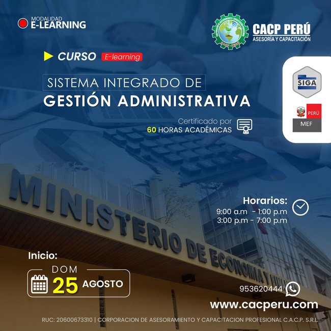 Sistema Integrado De Gestión Administrativa - Siga - Mef 2024 - 2 E-Learning
