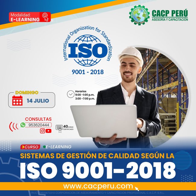 Sistemas De Gestión De Calidad Según La Iso 9001:2018 2024 - 1.2 E-Learning